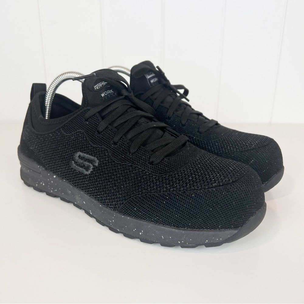 Skechers Womens Bulklin-Balran Black/Glitter Composite Toe Safety Shoes‎ Size 8